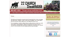 Desktop Screenshot of 22churchsteakhouse.com